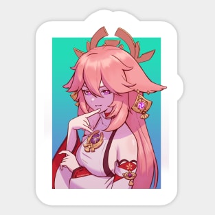 Yae Miko Fan Art Sticker